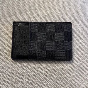Dupe Black Checkered Card Holder